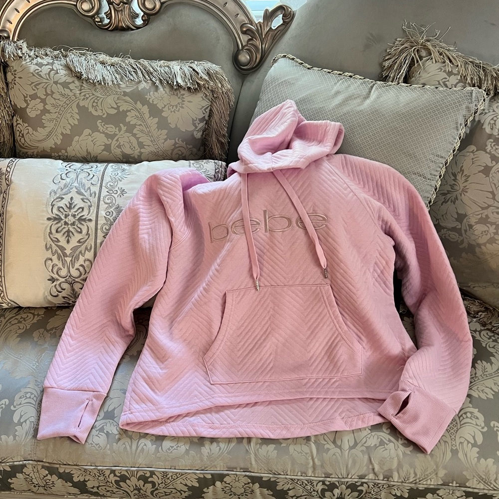 BEBE💥NWT💥Women’s Orchid Quilted Pullover Hoodie Size XL